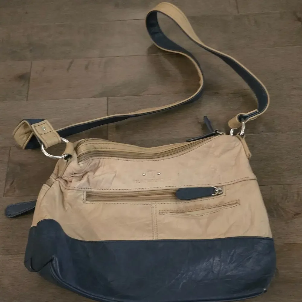 STONE MOUNTAIN beige and blue shoulder bag - Picture 10 of 12
